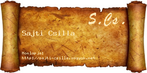 Sajti Csilla névjegykártya